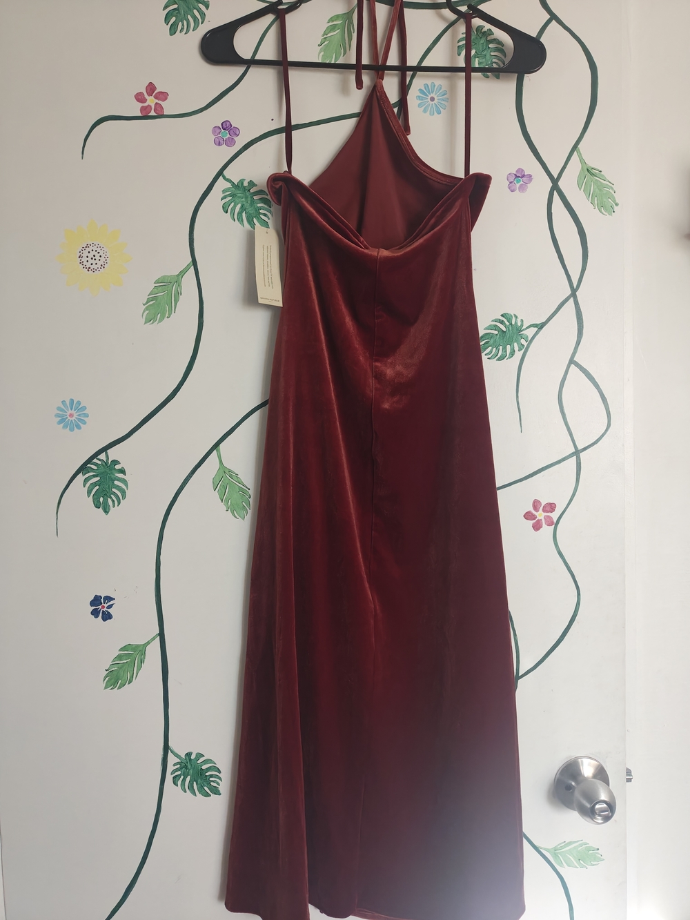 Banana Republic Velvet Dress in Rust Orange/Red (XS Petite) - Picture 2 of 5